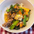 maicokesi's cooksnap of when they made つるむらさきと豚バラの玉子炒め.
