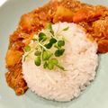 悠LOVE航's cooksnap of when they made かいわれ大根入りカレー用ライス　.