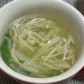 ★くまのぷー★'s cooksnap of when they made さっぱり♪大葉入り中華スープ.