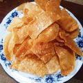 cococo710's cooksnap of when they made おつまみ、おやつに！簡単餃子の皮チップス.