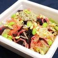 私市ビッキーズ津門巳's cooksnap of when they made カップ焼そば&なす紅生姜豆もやし海苔佃煮.