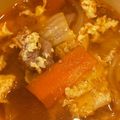 ♩アイス♩'s cooksnap of when they made 超簡単♡鍋で作るピリ辛キムチスープ.