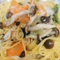 にこちゃん＾ー＾'s cooksnap of when they made 簡単♫きのこと豆乳のクリーミーパスタ.