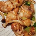 ヨシヨッシー's cooksnap of when they made 鶏肉とキノコのニンニク醤油炒め物.