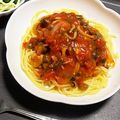 ♡み～♡'s cooksnap of when they made 簡単リメイク☆鶏肉としめじのトマトパスタ.
