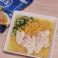 アクセル☆'s cooksnap of when they made コーンとサラダチキンの冷やし麺.