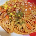 ももゆみ1230's cooksnap of when they made レンジで簡単♪ナポリタン.