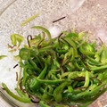 クック09K1T7☆'s cooksnap of when they made ごま油香るピーマンの塩昆布和え.