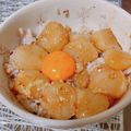 ぷよりんちゃん's cooksnap of when they made 冷凍ホタテ解凍で♪ほたて貝柱のゴマ漬け丼.