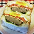 龍青空ママ's cooksnap of when they made ♫♬ハンバーグでボリュームサンド♫♬.
