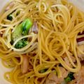 クックSO8P55☆'s cooksnap of when they made 鶏もも肉とブロッコリーのペペロンチーノ.