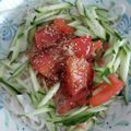 クックE4NZH1☆'s cooksnap of when they made ピリ辛冷やし稲庭うどん.