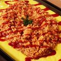 flowerstar's cooksnap of when they made ホットプレートde楽★焼オムライス.