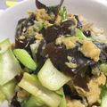 にゃあオクト's cooksnap of when they made チンゲン菜とキクラゲと玉子の中華炒め.