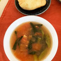 caruga's cooksnap of when they made とうもろこしの芯を使ったトマトの味噌汁.