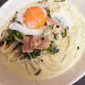 メイプルママ☆'s cooksnap of when they made 深煎りごまカルボナーラうどん.
