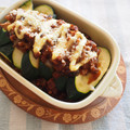 バカリャウ's cooksnap of when they made ズッキーニの肉味噌チーズ焼き.