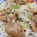 クックHBQ370☆'s cooksnap of when they made 生姜香る～豚しゃぶ冷やしうどん.