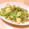 ステルトミチル's cooksnap of when they made スナップえんどうとしめじの玉子とじ〜.