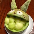 ねつこの部屋's cooksnap of when they made ♥ メロンで食いしん坊かえるデザート♥.