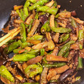 shirosuzu's cooksnap of when they made ししとうとしめじのごま味噌炒め.