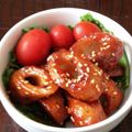 楽嬉喜's cooksnap of when they made 肉嫌い娘に捧げる★ヤンニョムちくわ.