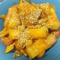 麦酒姉さん's cooksnap of when they made 切り餅で♪簡単トッポギ風炒め物.