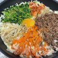 nyutan's cooksnap of when they made フライパンで簡単！石焼きビビンバ.