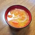 もふもふクロさん's cooksnap of when they made キムチ&トマトと玉ねぎのお味噌汁.