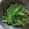 和☆2049's cooksnap of when they made 我が家の無限絹さや.