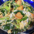 yuranaruco's cooksnap of when they made 小松菜と厚揚げの卵とじ.