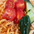 かえるりん's cooksnap of when they made レンジで！サッポロ一番で旨辛ビビン麺.