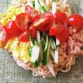 手作りスキ's cooksnap of when they made サッポロ一番で！かんたん冷やし中華.