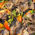 鶏ガラ0529's cooksnap of when they made 牛肉とトマト、キュウリの中華風黒酢炒め.