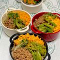 ルぴあ's cooksnap of when they made 水溶き米粉そぼろで食べやすいお弁当に♫.