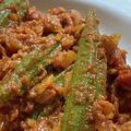 yukesi's cooksnap of when they made オクラのキーマカレー.