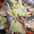 mayutoto's cooksnap of when they made 塩鯖とキャベツの洋風トマト.