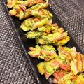 るき☆るい's cooksnap of when they made 居酒屋味ゴーヤとソーセージかき揚げ天ぷら.