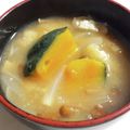 気まぐれ♡雨おんな's cooksnap of when they made ごろっとかぼちゃと油揚げのみそ汁.