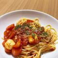 しましましまま's cooksnap of when they made 大人気！トマトとチーズの簡単パスタ♪.