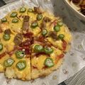 ✿maho✿'s cooksnap of when they made 残りご飯で　『とろ～りライスピザ』.