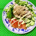 ふたごゆき's cooksnap of when they made 豚しゃぶのピリ辛サラダうどん.
