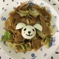 puniＫ's cooksnap of when they made マルちゃん焼そばで美味しい羊さん◉デコ弁.