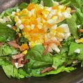 MizuhoBank's cooksnap of when they made サラダほうれん草のミモザサラダ.