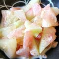 ☆ずぼラン☆'s cooksnap of when they made ★漬物？夏だし！ スイカの皮 でマヨ和え.