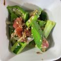 クックVC60TC☆'s cooksnap of when they made オクラきゅうり梅和え.