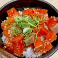 あい♪らんど's cooksnap of when they made ポキ風サーモン丼.