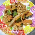 K0A9O0R8U♪'s cooksnap of when they made お弁当にも★かぼちゃと豚肉の生姜焼き.
