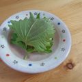Nekozame's cooksnap of when they made 大葉と味噌のやきおにぎり.