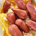 新人コハクさん's cooksnap of when they made ウインナー丼.
